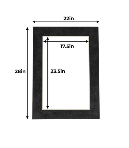Dark Grey Suede Precut Acid-Free Matboard