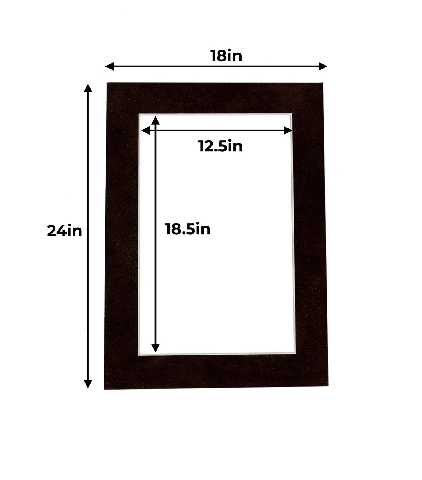Pack of 25 Brown Suede Precut Acid-Free Matboards