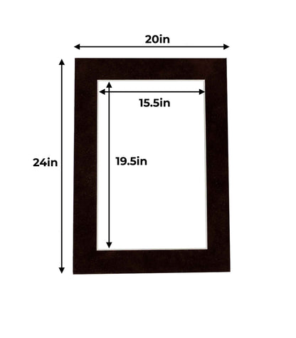 Pack of 10 Brown Suede Precut Acid-Free Matboards