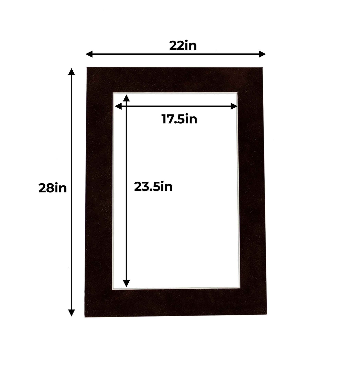 Pack of 25 Brown Suede Precut Acid-Free Matboards