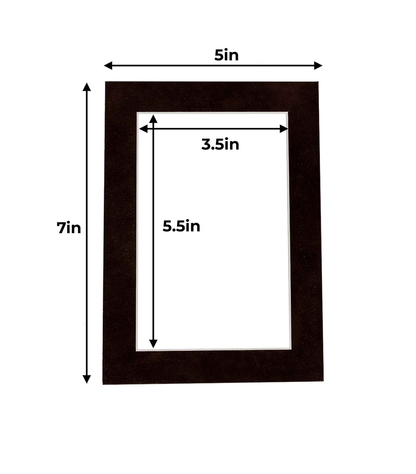 Pack of 25 Brown Suede Precut Acid-Free Matboard Set with Clear Bags & Backings
