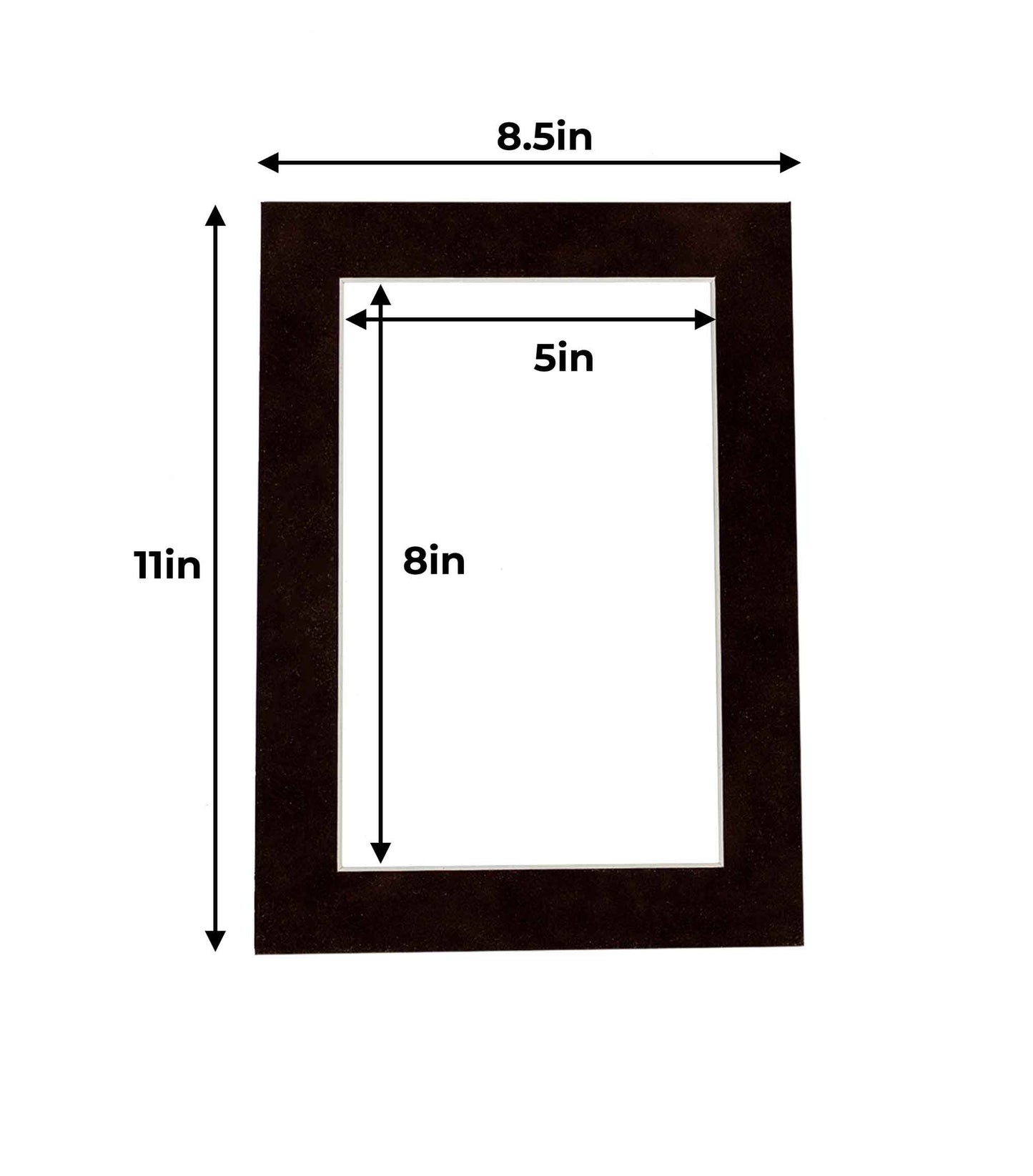 Pack of 25 Brown Suede Precut Acid-Free Matboards