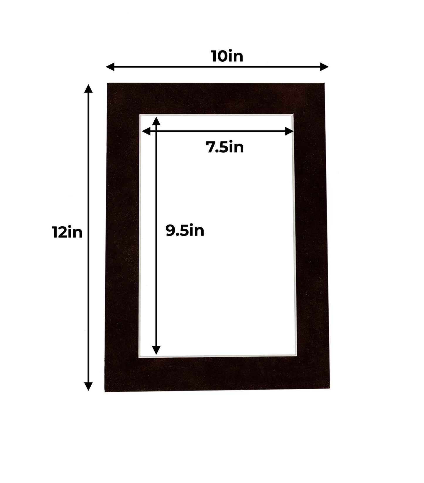 Pack of 10 Brown Suede Precut Acid-Free Matboards