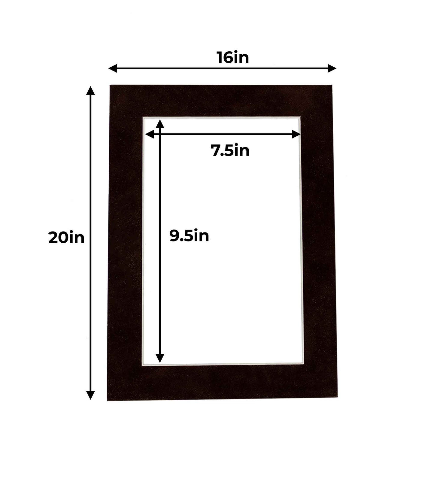 Pack of 10 Brown Suede Precut Acid-Free Matboards