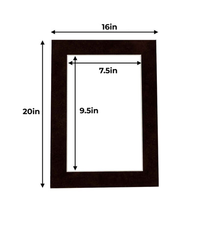Pack of 10 Brown Suede Precut Acid-Free Matboards