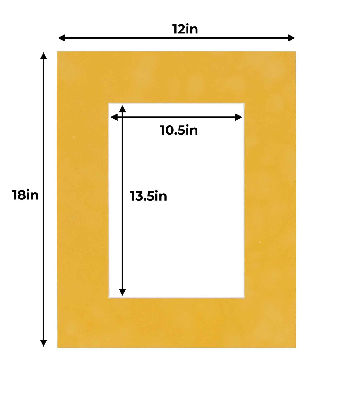 Pack of 25 Sunrise Yellow Suede Precut Acid-Free Matboards