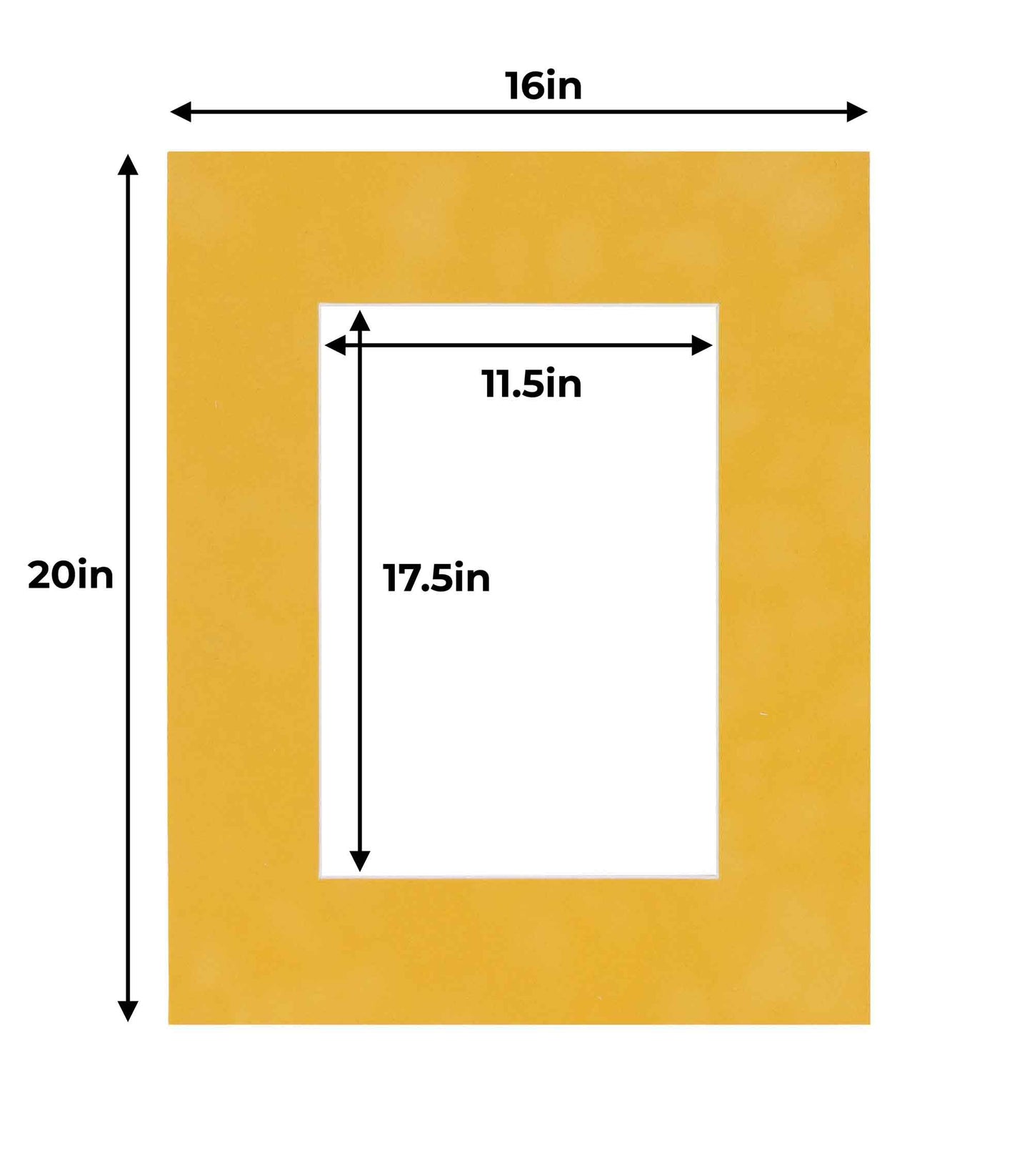 Sunrise Yellow Suede Precut Acid-Free Matboard Set with Clear Bag & Backing