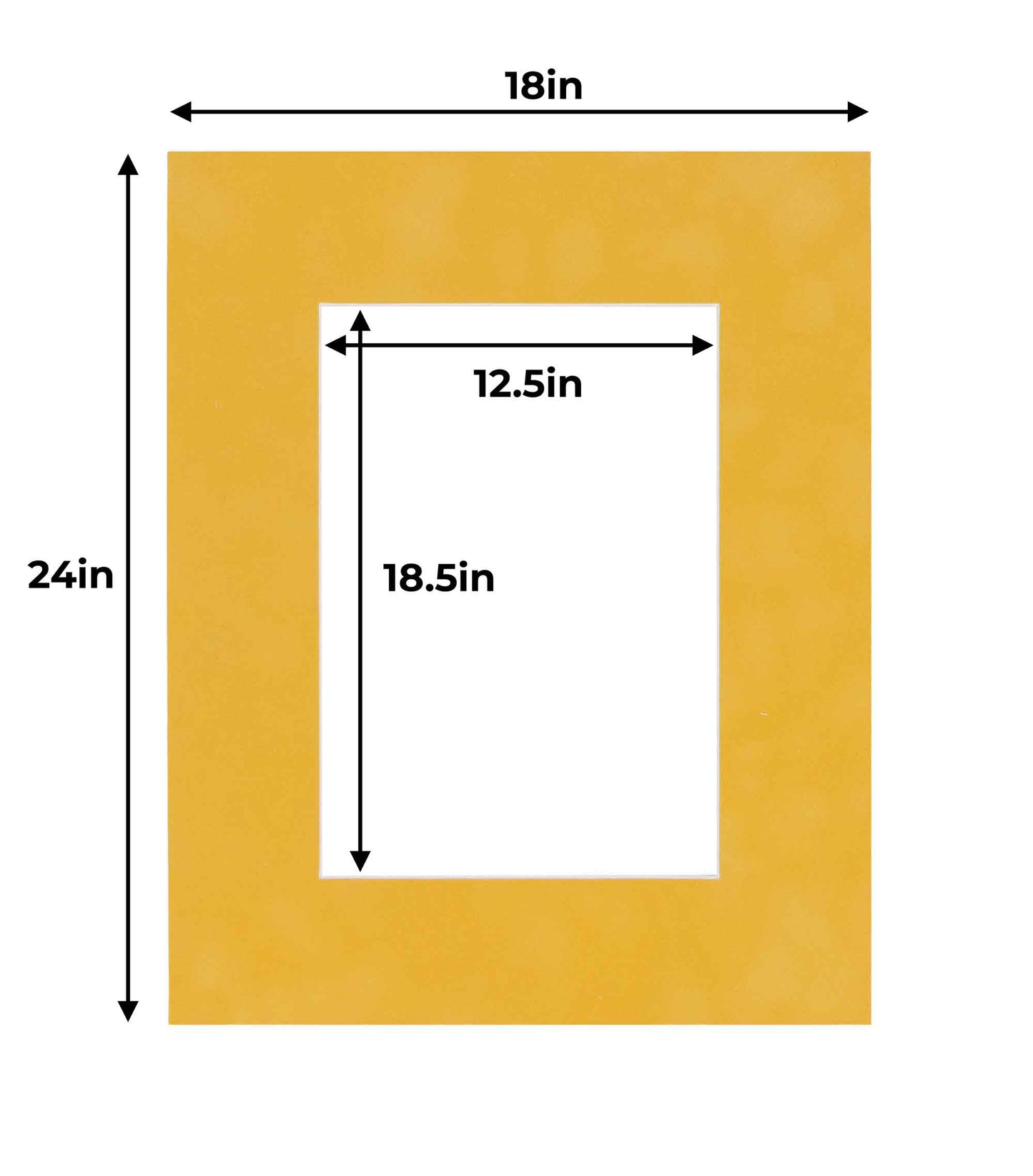 Pack of 25 Sunrise Yellow Suede Precut Acid-Free Matboards