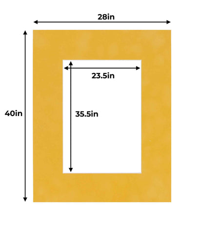 Sunrise Yellow Suede Precut Acid-Free Matboard