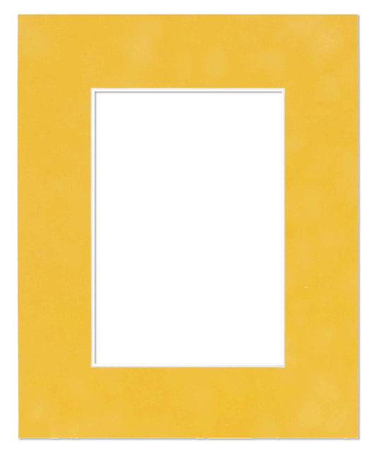 Sunrise Yellow Suede Precut Acid-Free Matboard Set with Clear Bag & Backing
