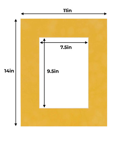 Sunrise Yellow Suede Precut Acid-Free Matboard Set with Clear Bag & Backing