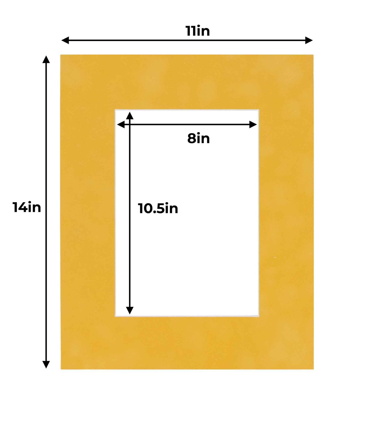 Pack of 25 Sunrise Yellow Suede Precut Acid-Free Matboards