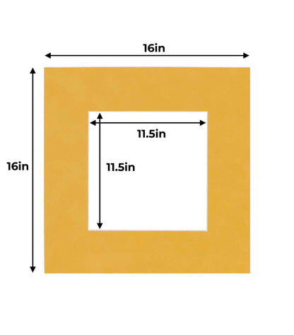 Pack of 25 Sunrise Yellow Suede Precut Acid-Free Matboards