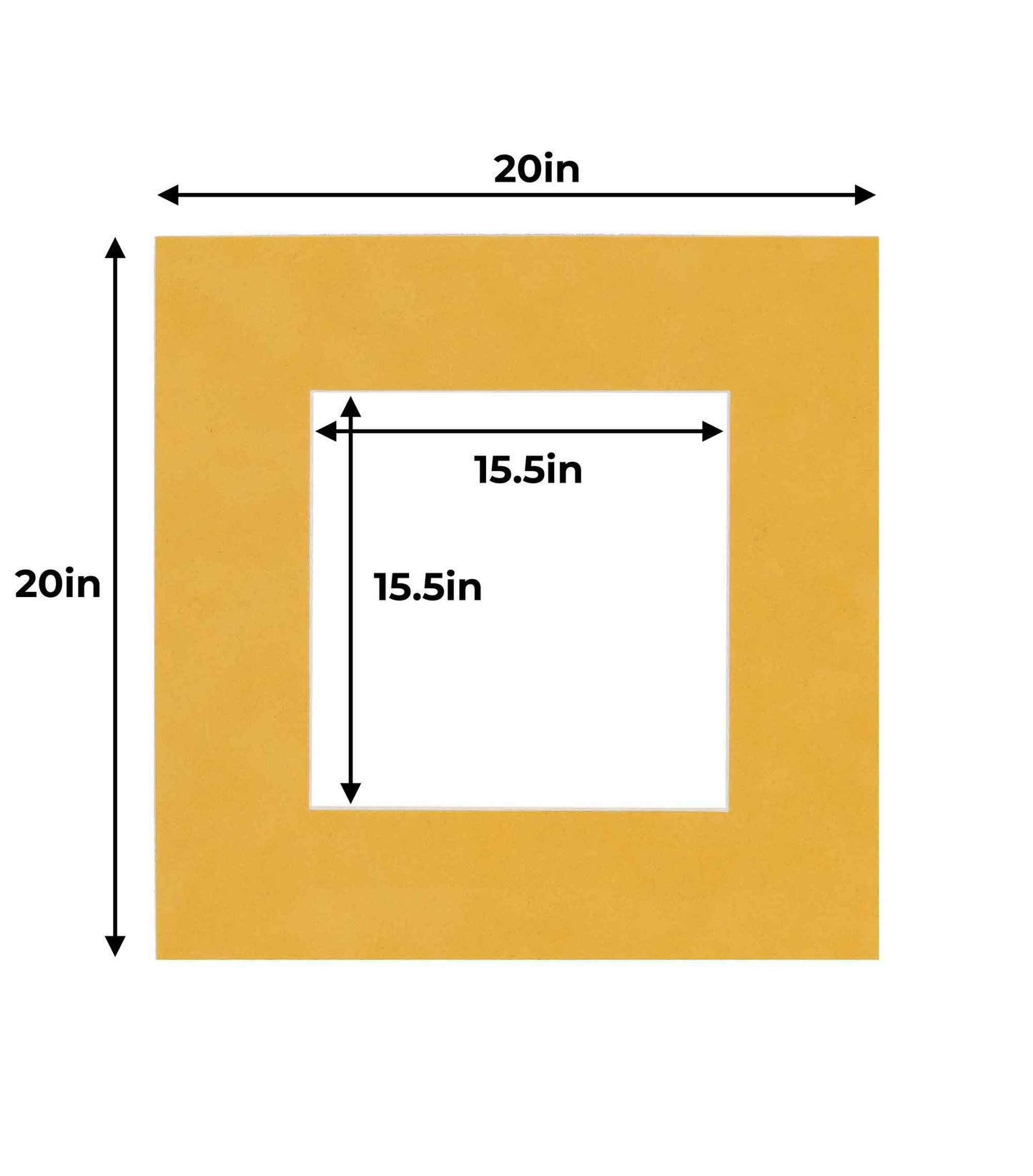 Pack of 25 Sunrise Yellow Suede Precut Acid-Free Matboards