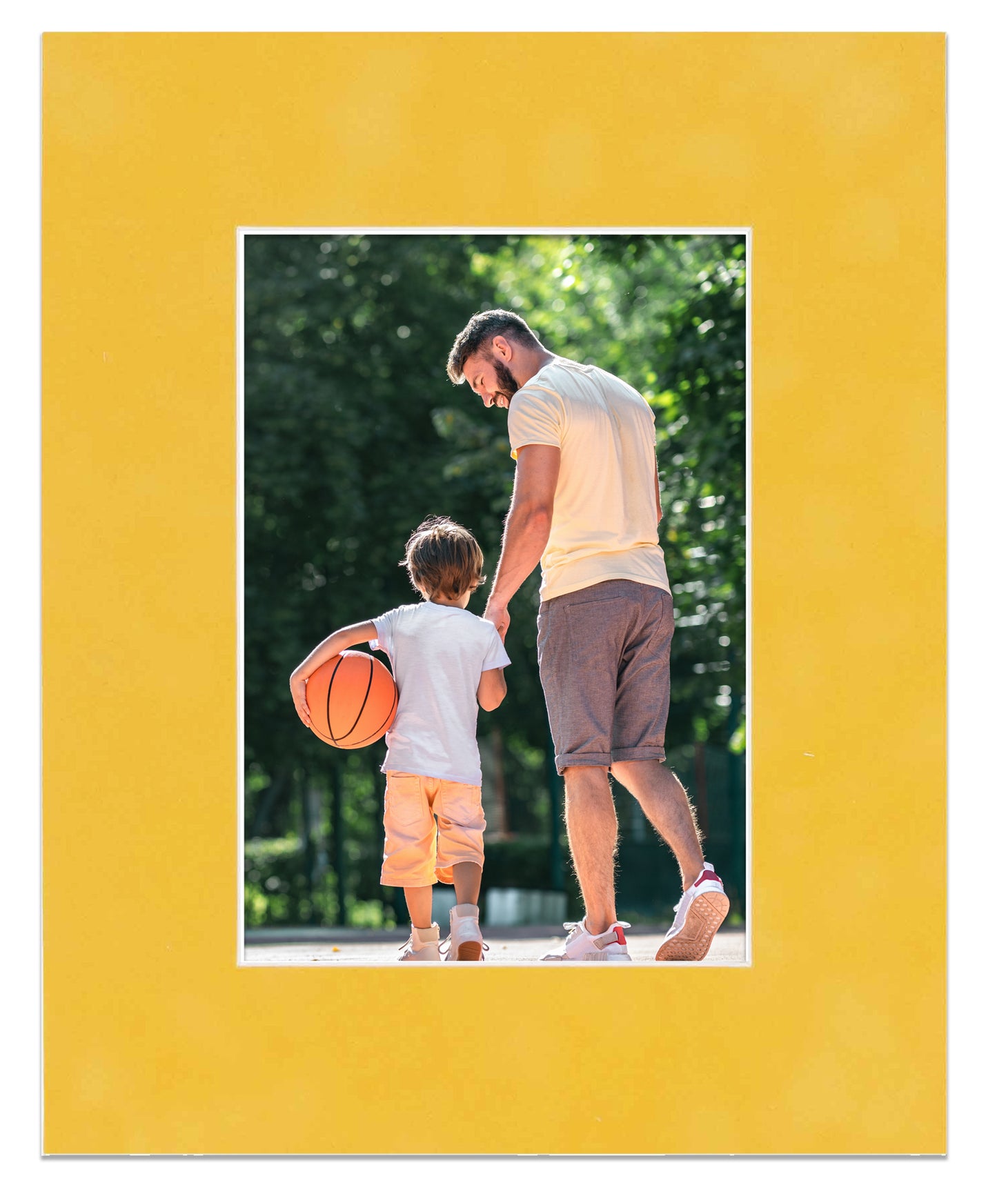 Sunrise Yellow Suede Precut Acid-Free Matboard Set with Clear Bag & Backing