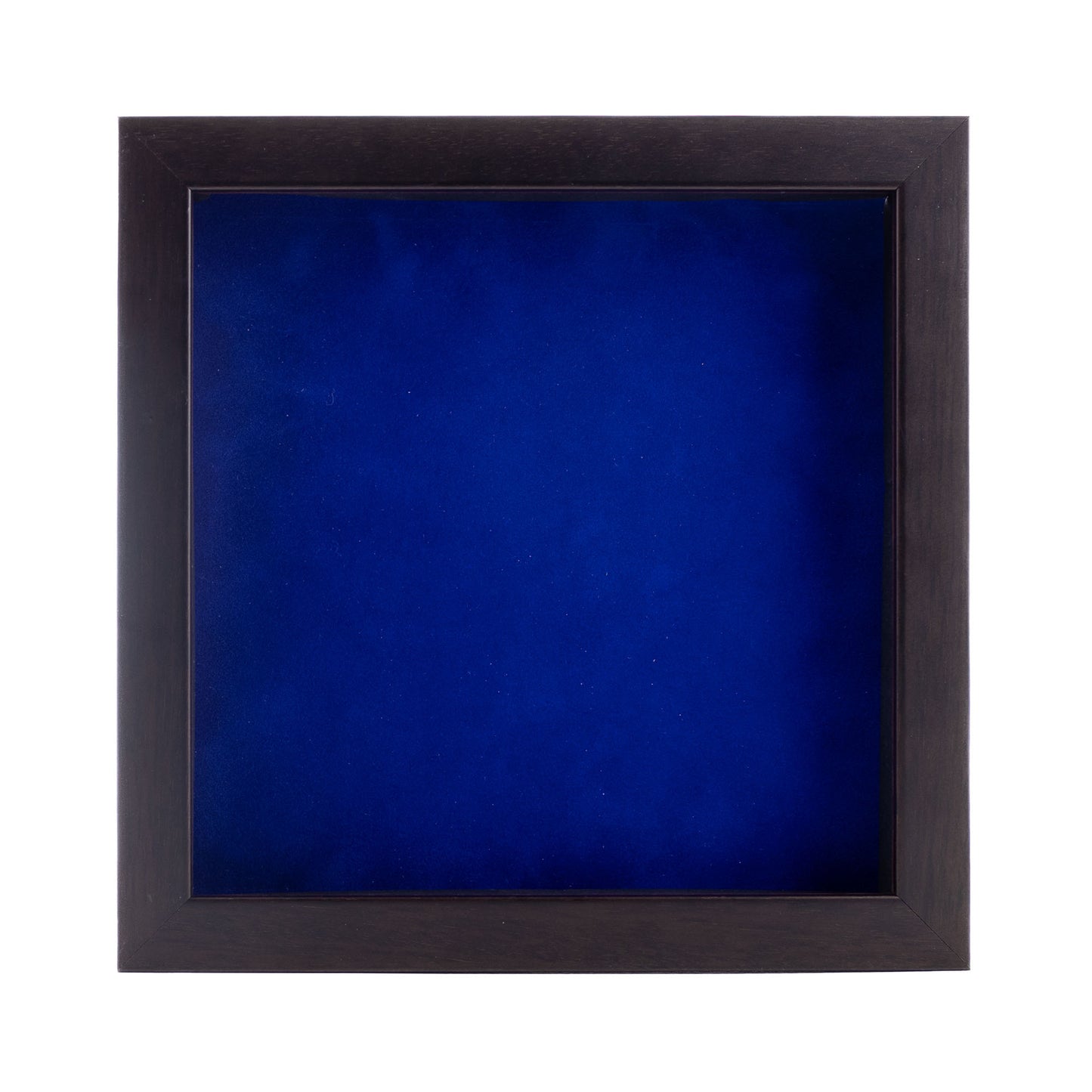 Walnut Shadow Box Frame With Royal Blue Acid-Free Suede Backing