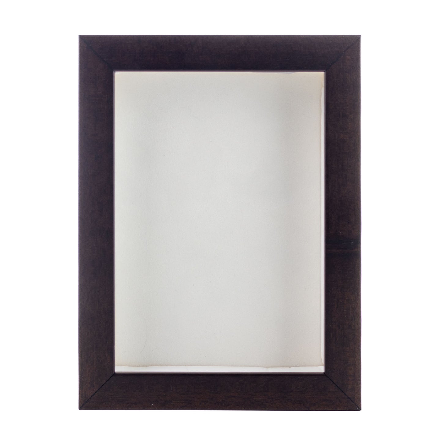 Walnut Shadow Box Frame With White Acid-Free Suede Backing