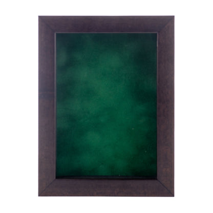 Walnut Shadow Box Frame With Forest Green Acid-Free Suede Backing