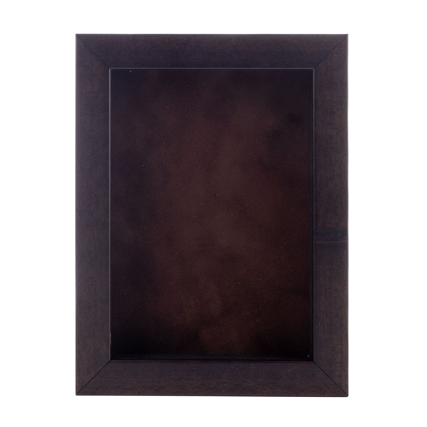 Walnut Shadow Box Frame With Brown Acid-Free Suede Backing