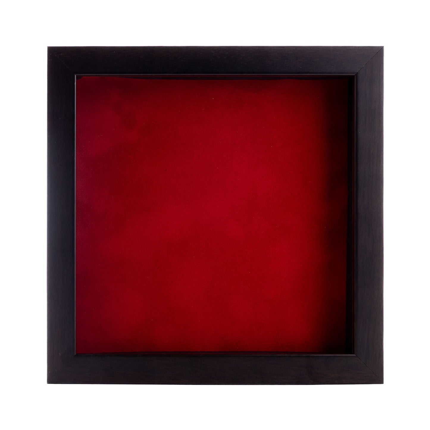 Walnut Shadow Box Frame With Red Acid-Free Suede Backing