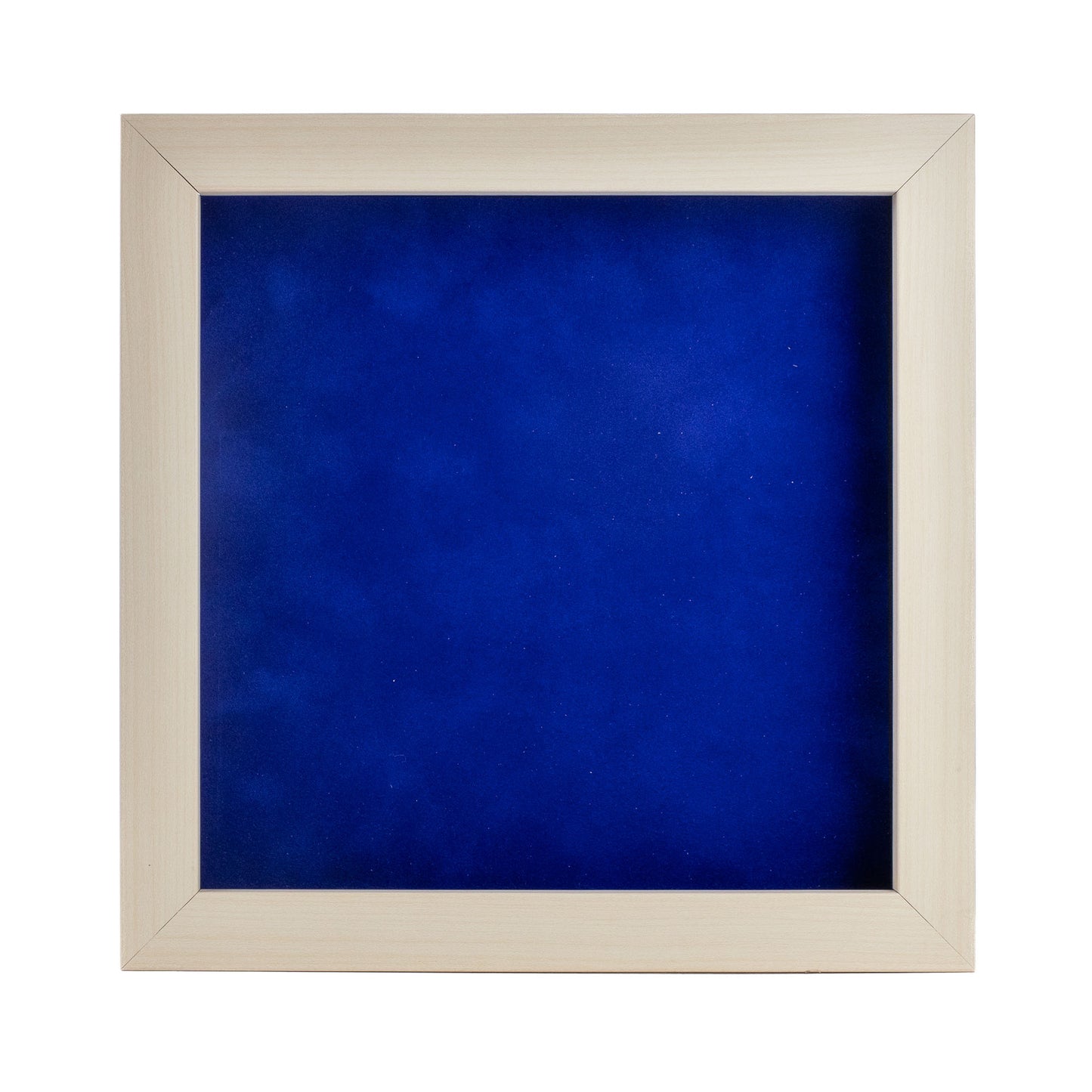 White Washed Shadow Box Frame With Royal Blue Acid-Free Suede Backing