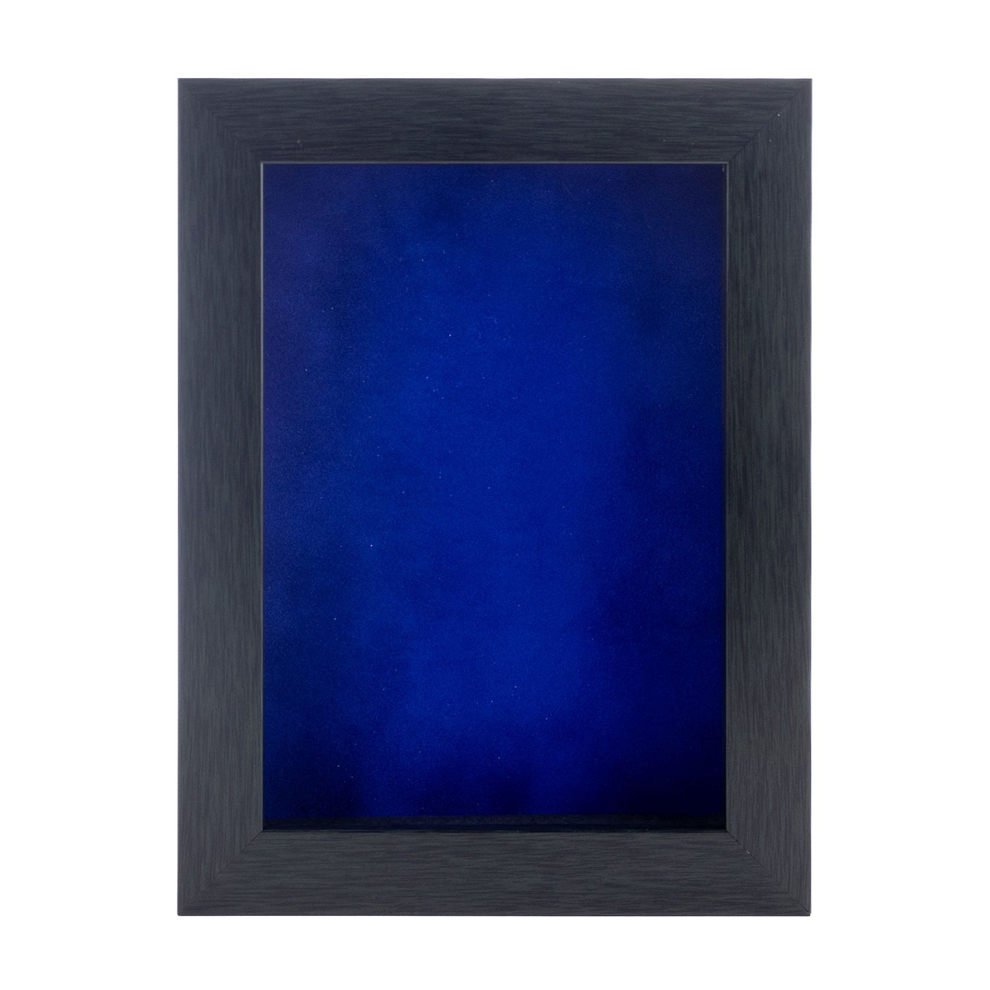 Charcoal Shadow Box Frame With Royal Blue Acid-Free Suede Backing