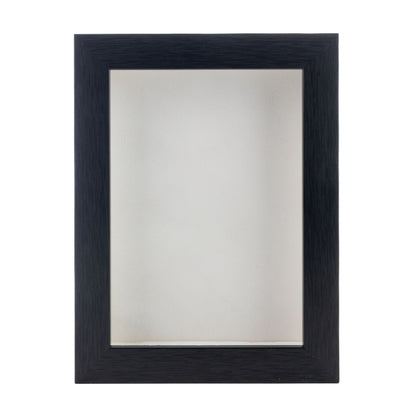 Charcoal Shadow Box Frame With White Acid-Free Suede Backing