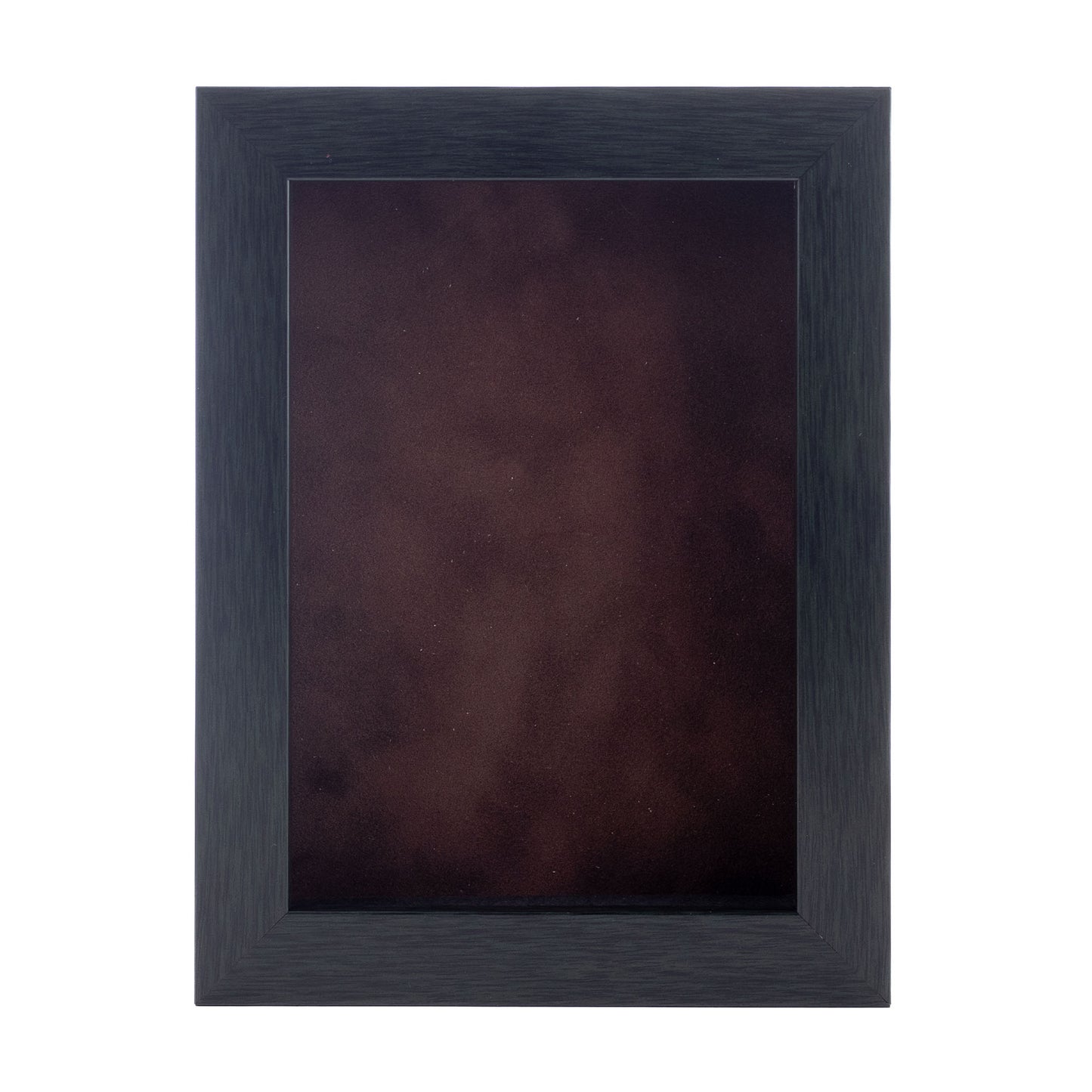 Charcoal Shadow Box Frame With Brown Acid-Free Suede Backing