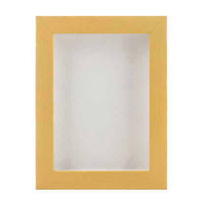 Natural Shadow Box Frame With White Acid-Free Suede Backing