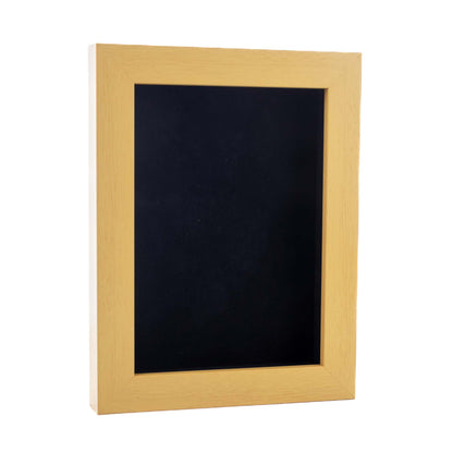 Natural Shadow Box Frame With Black Acid-Free Suede Backing