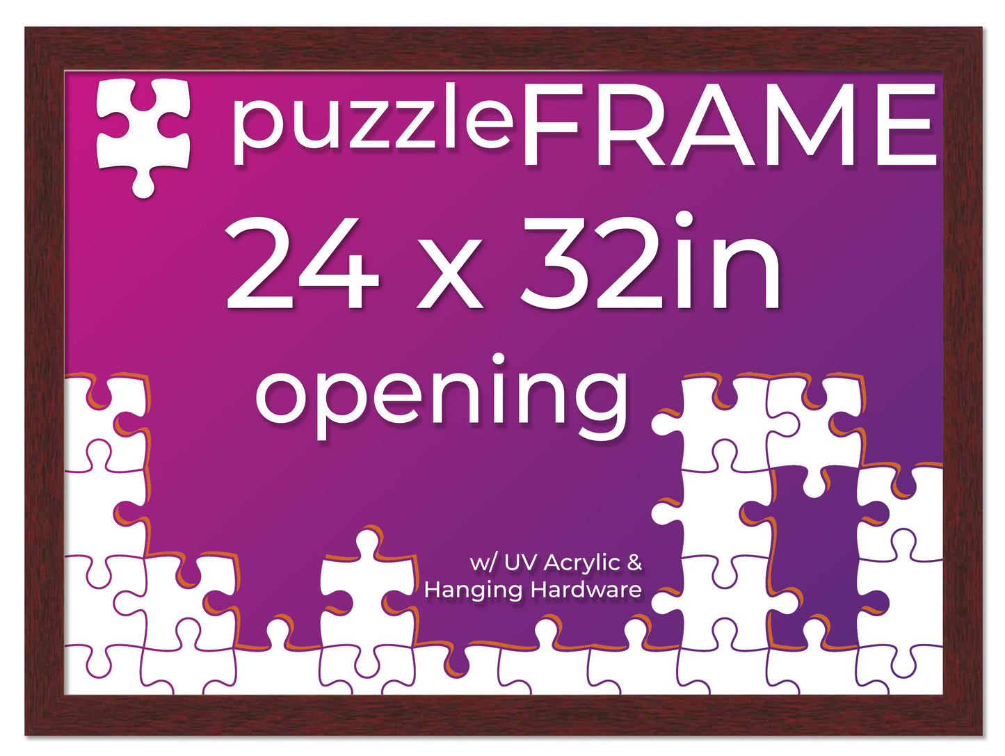Brown Frame for Jigsaw Puzzles
