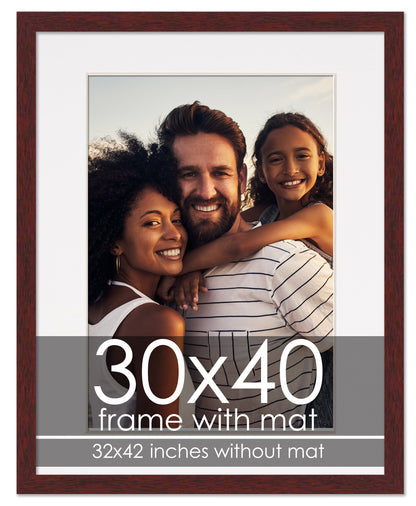 Brown Frame with White Mat