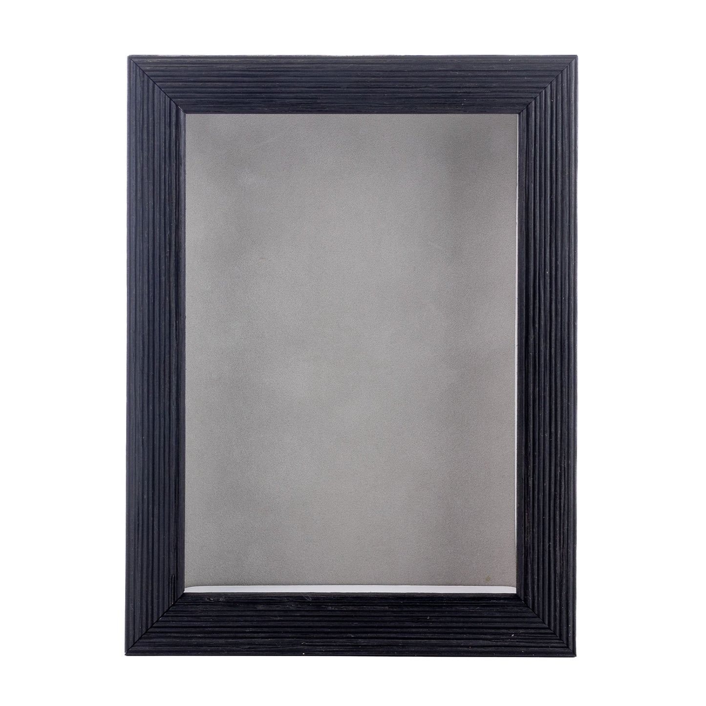 Distressed Black Shadow Box Frame With Light Grey Acid-Free Suede Backing
