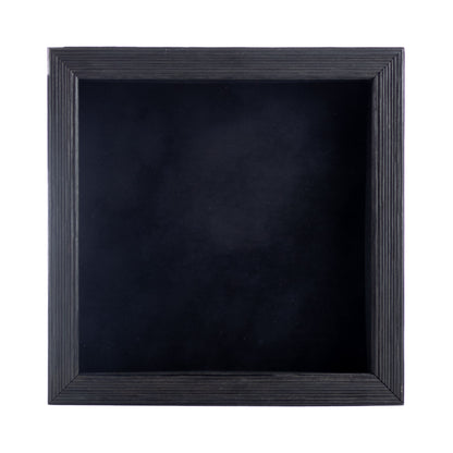 Distressed Black Shadow Box Frame With Black Acid-Free Suede Backing
