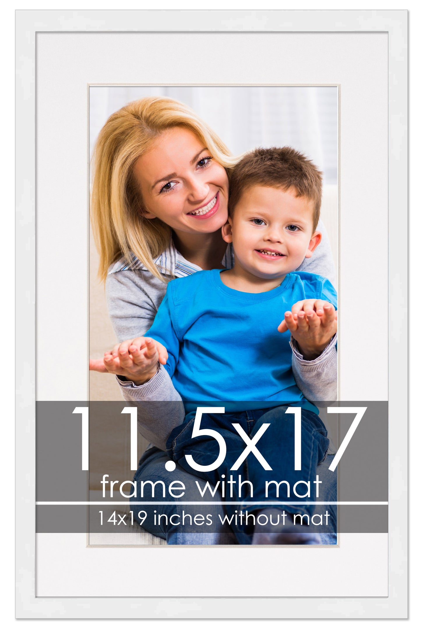 White Frame with White Mat