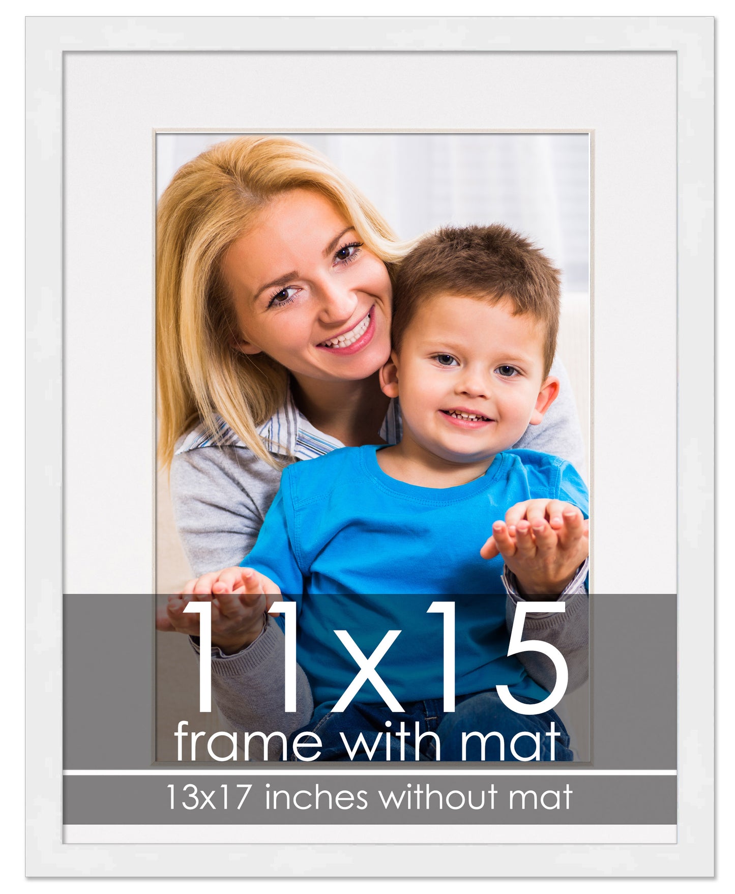 White Frame with White Mat