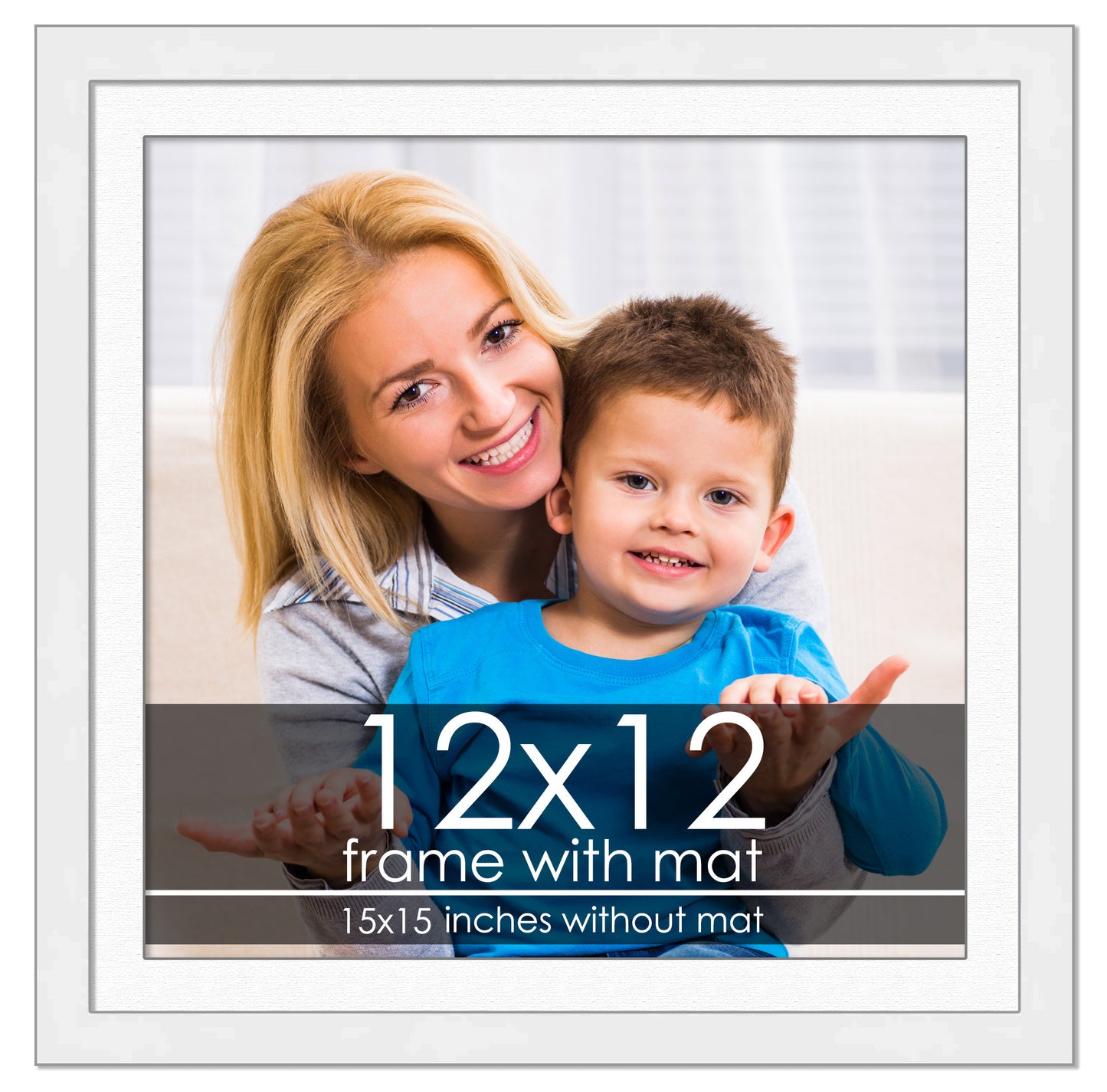 White Frame with White Mat