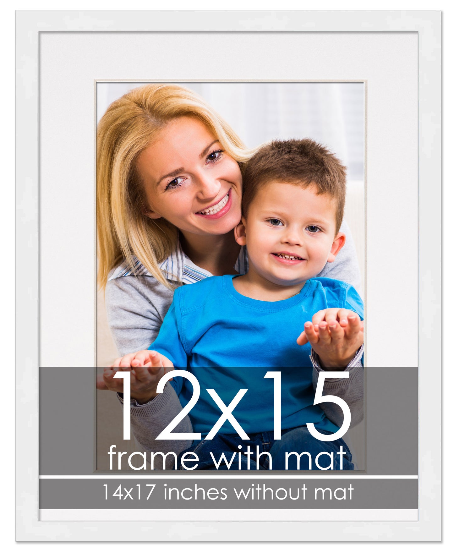 White Frame with White Mat