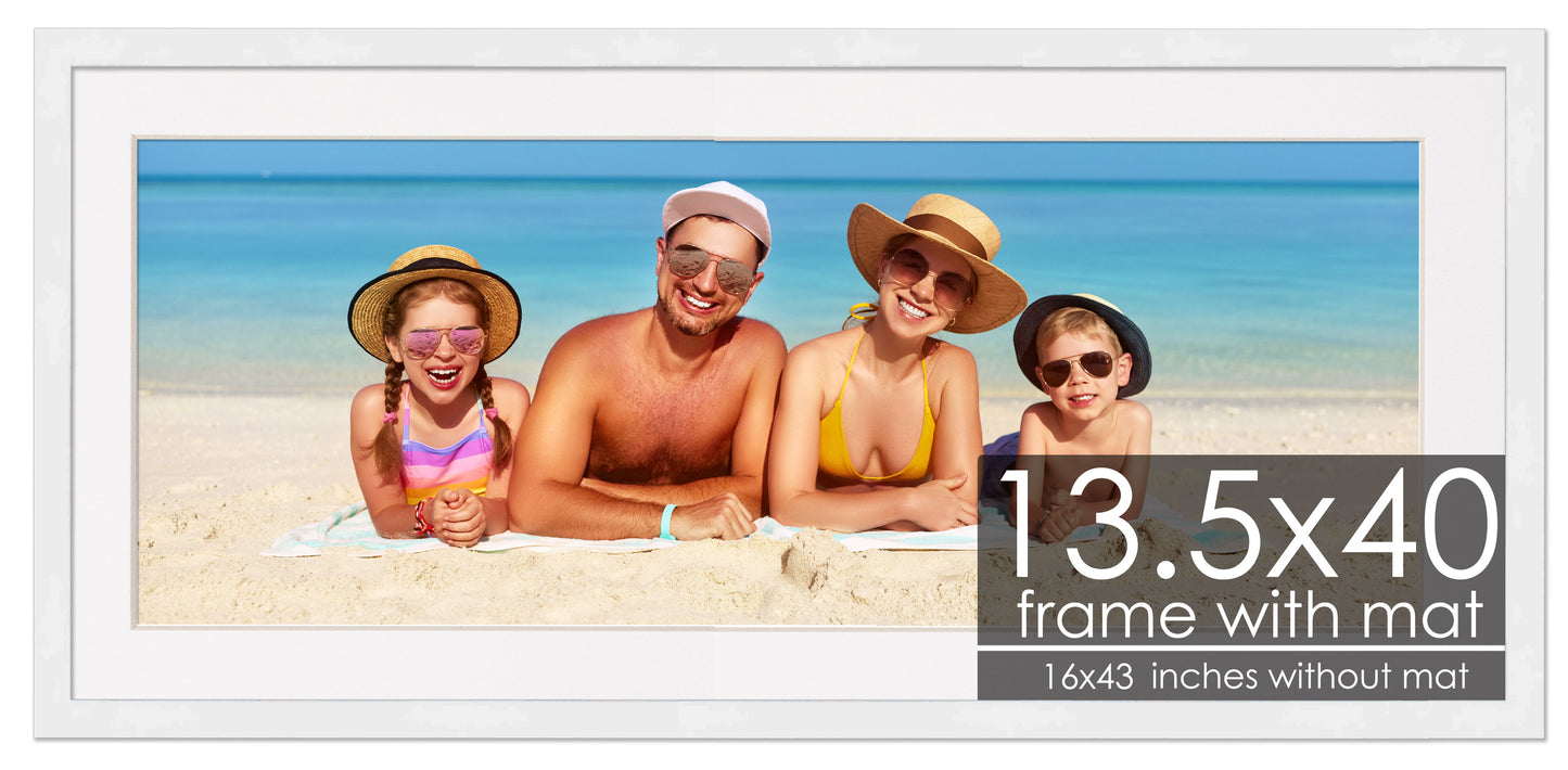 White Frame with White Mat