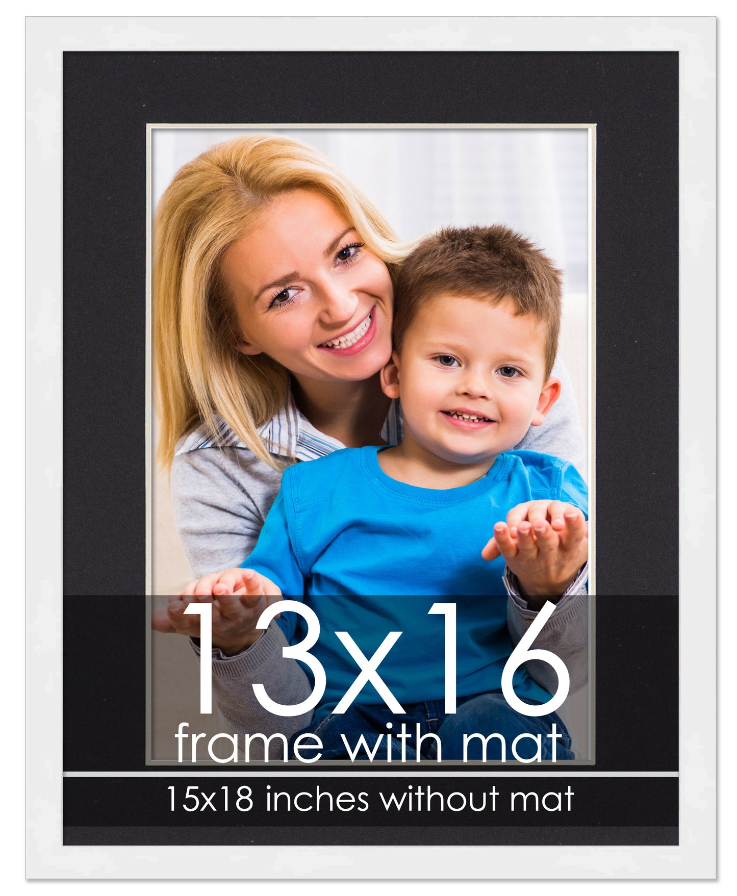 White Frame with Black Mat