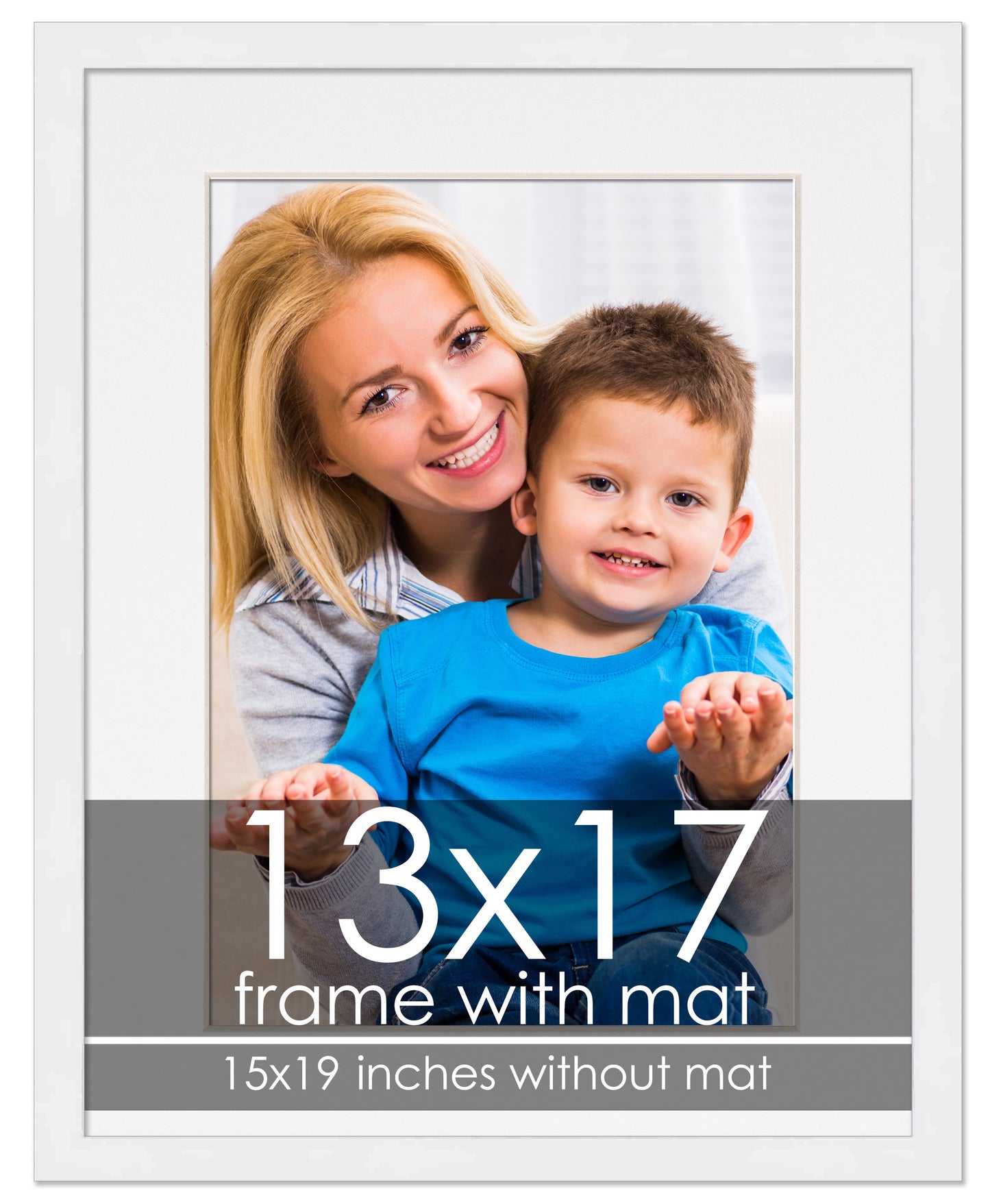White Frame with White Mat