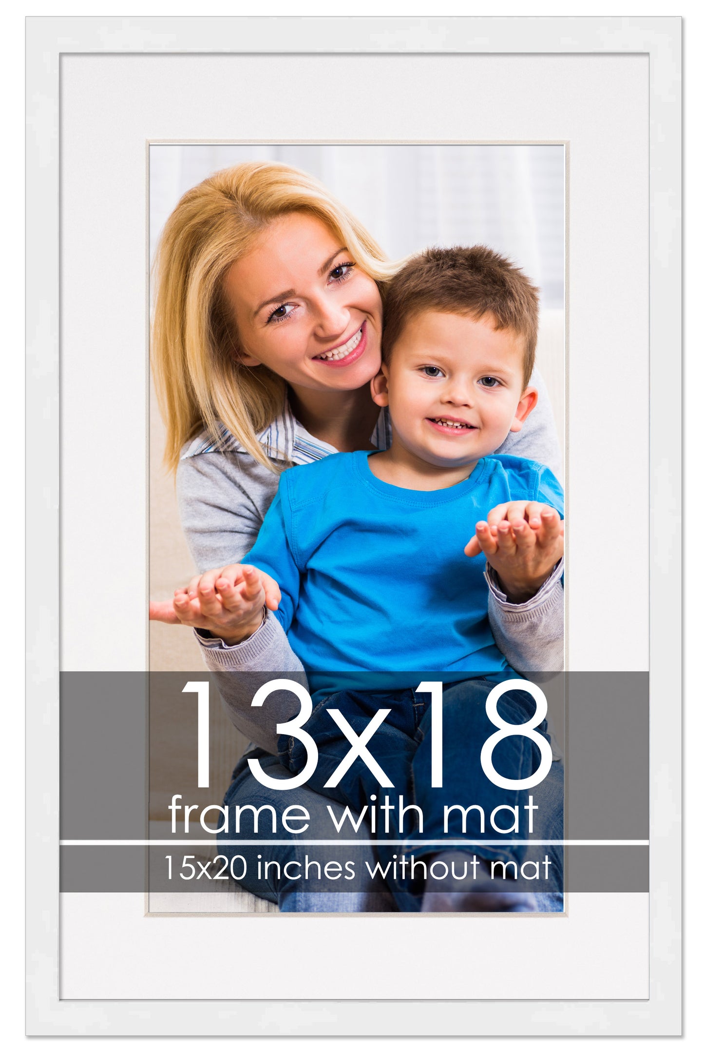 White Frame with White Mat