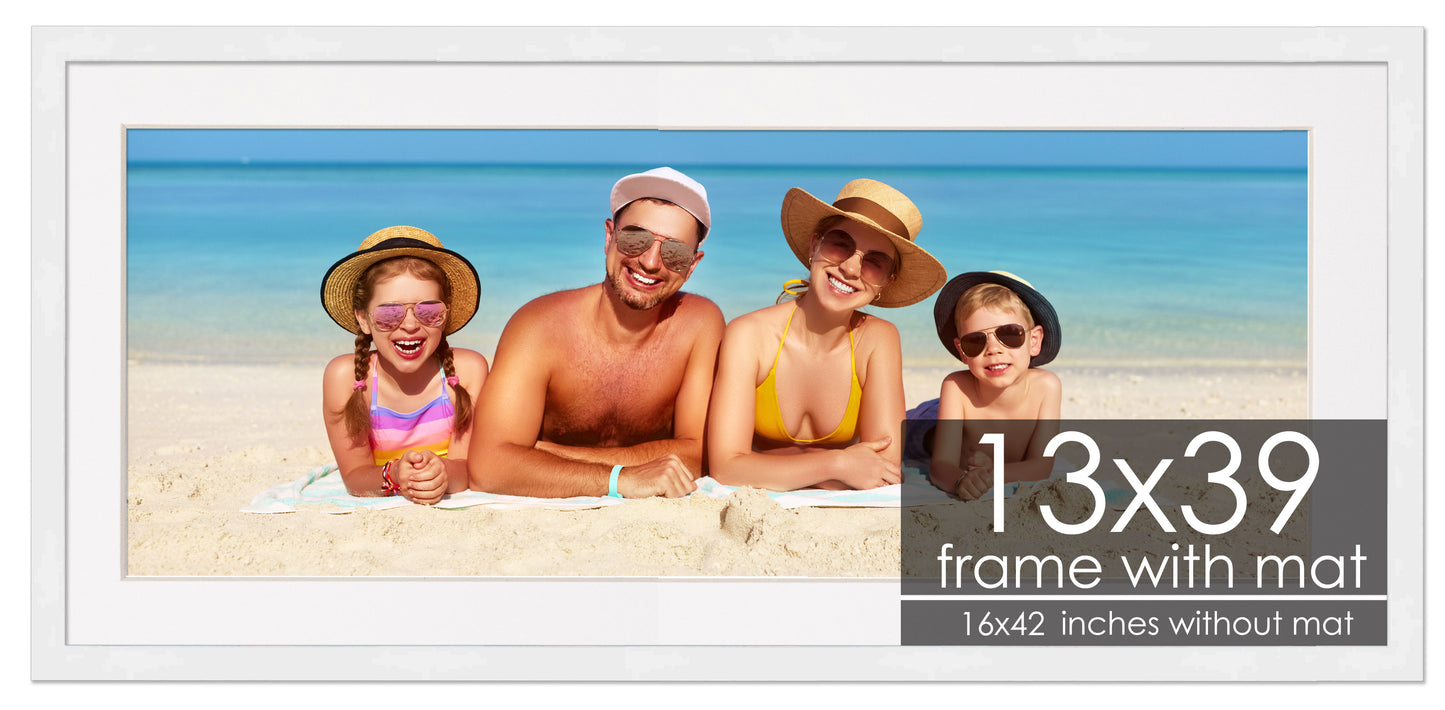 White Frame with White Mat