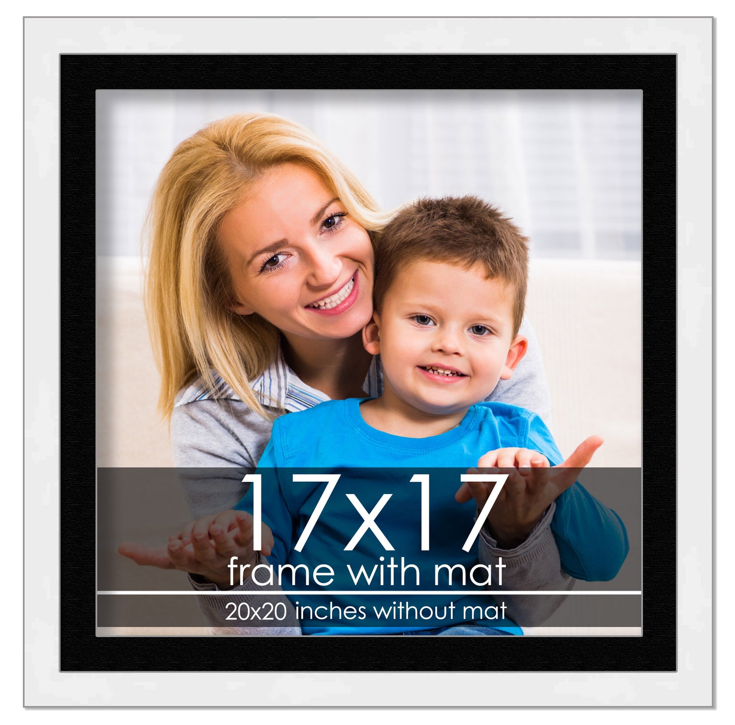 White Frame with Black Mat