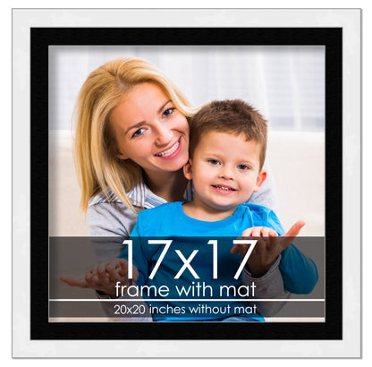 White Frame with Black Mat