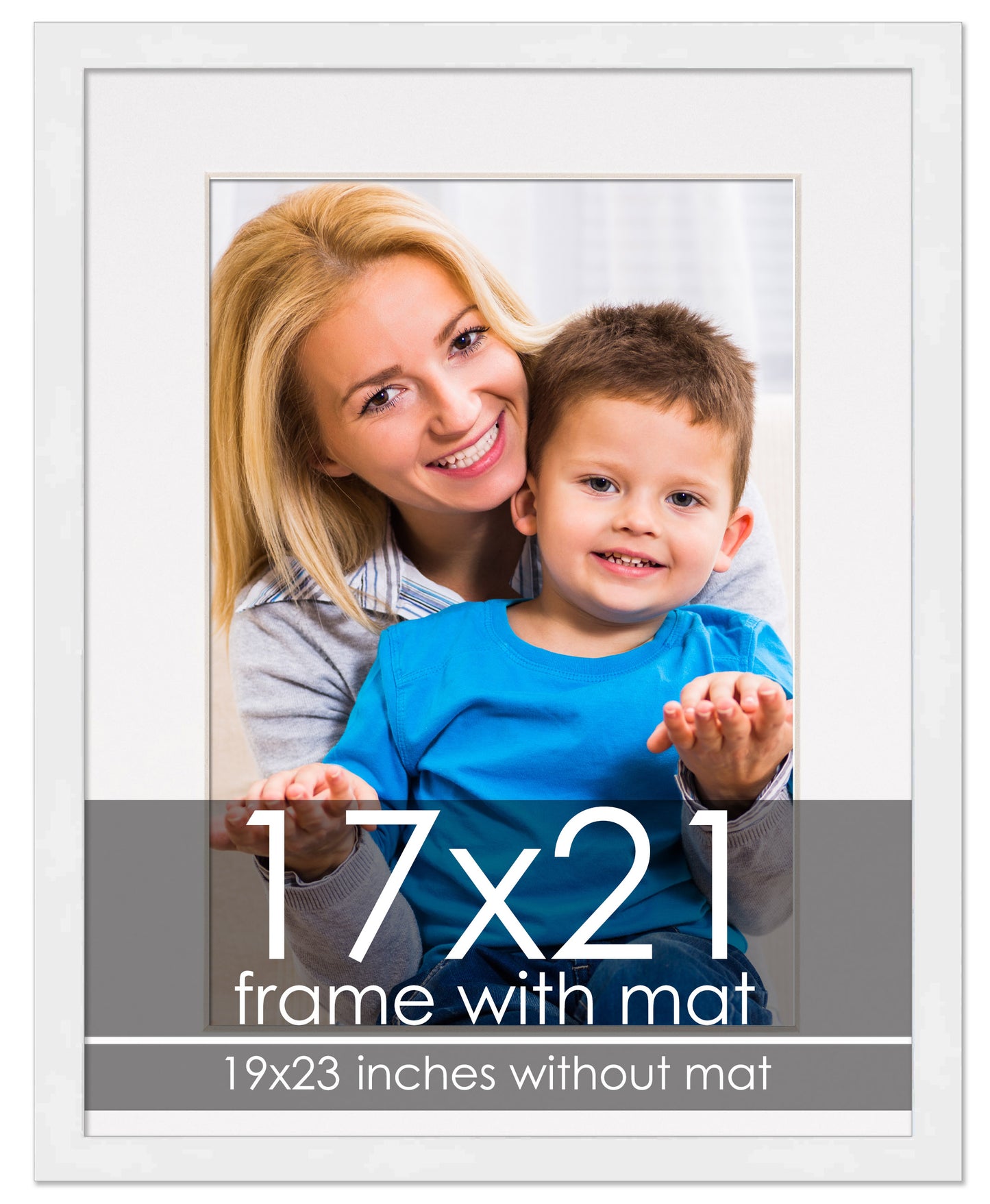 White Frame with White Mat