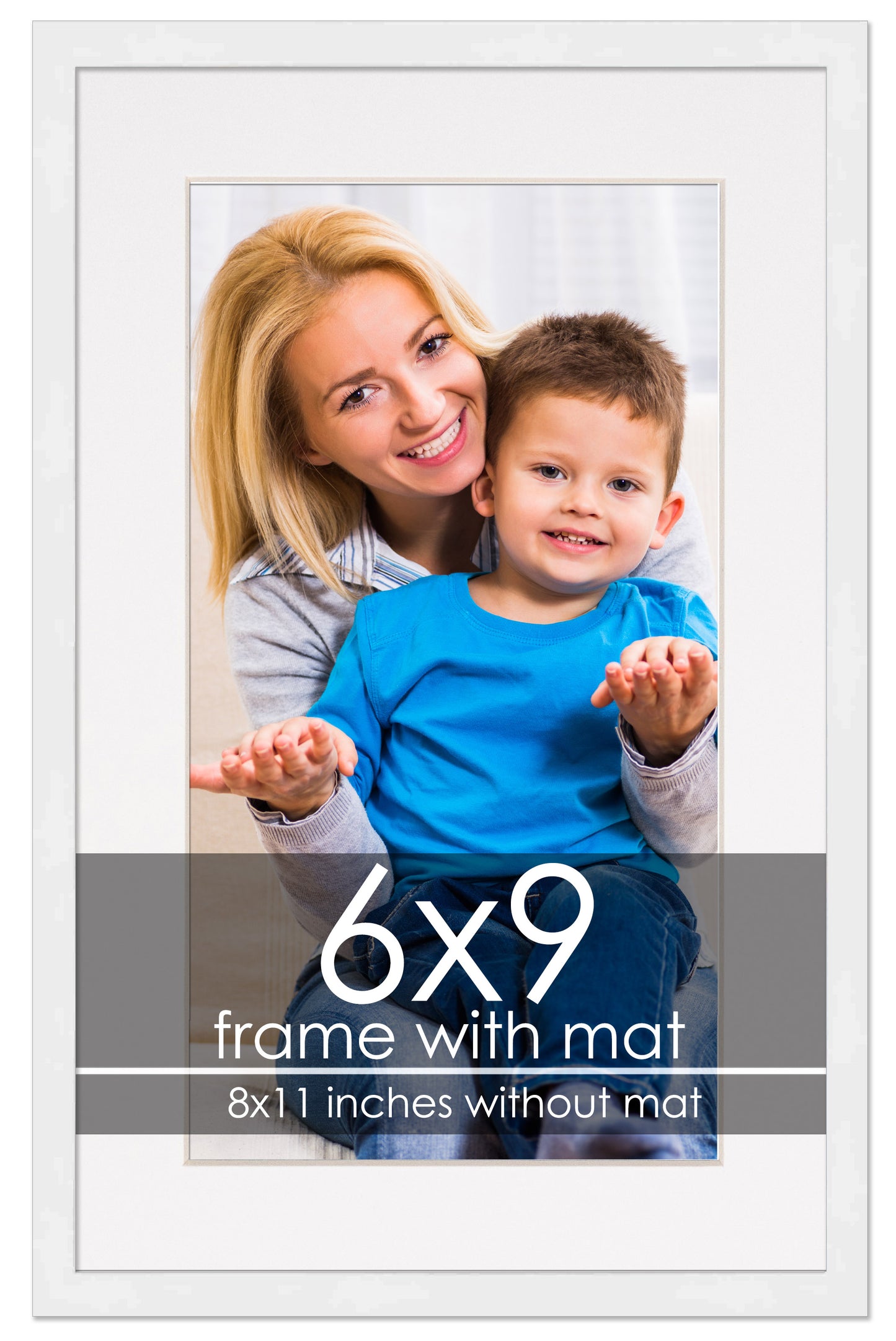 White Frame with White Mat