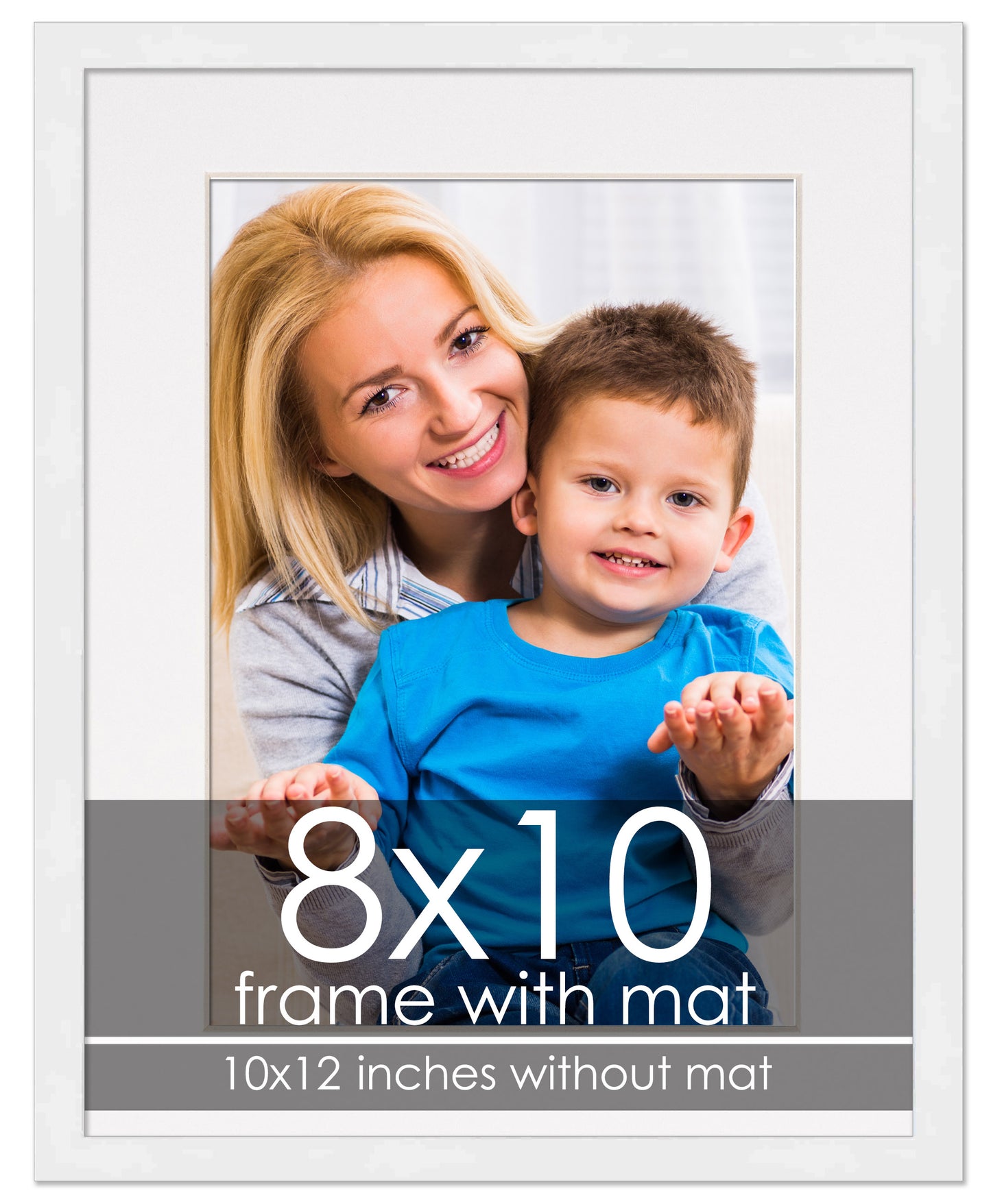 White Frame with White Mat