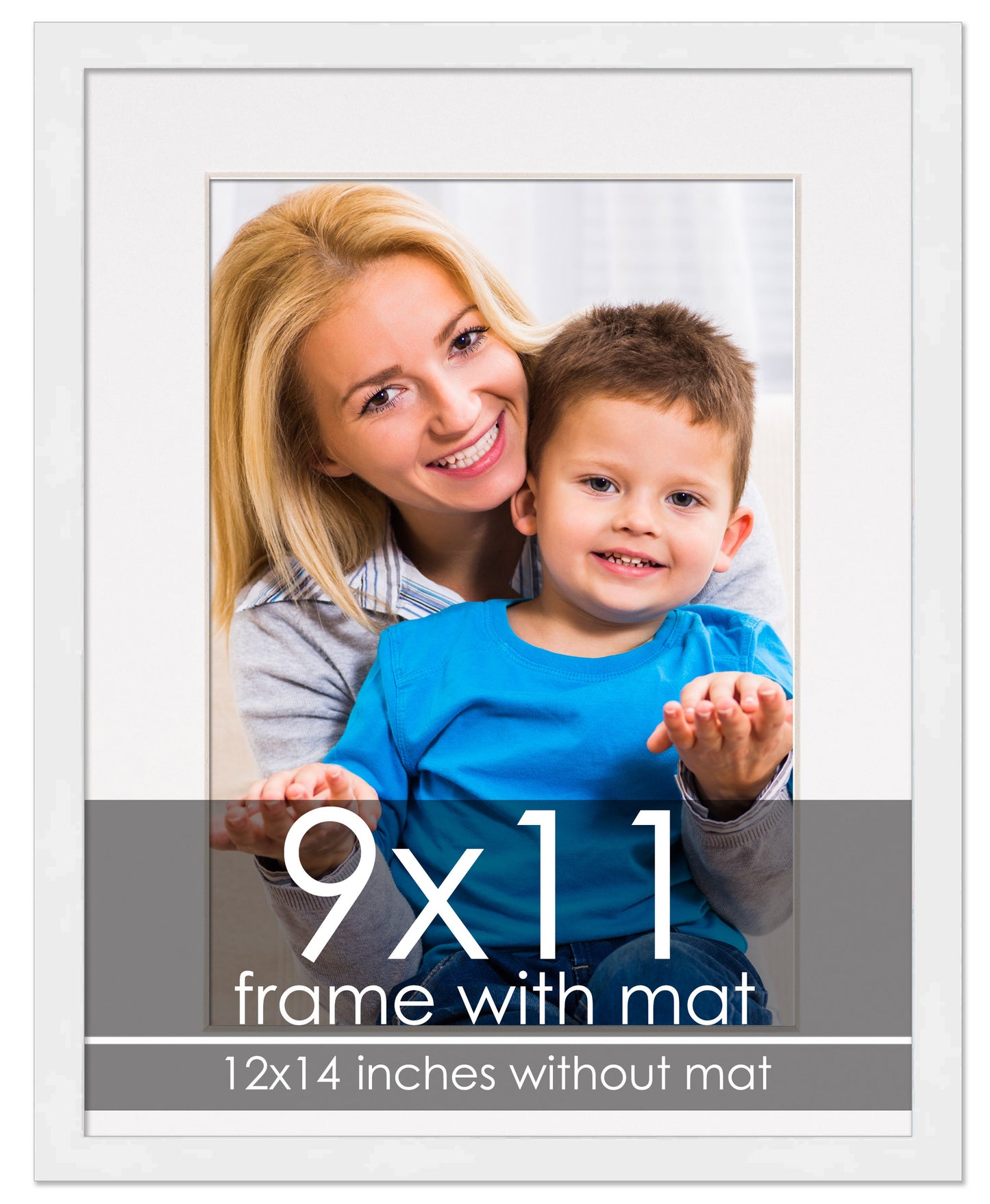 White Frame with White Mat