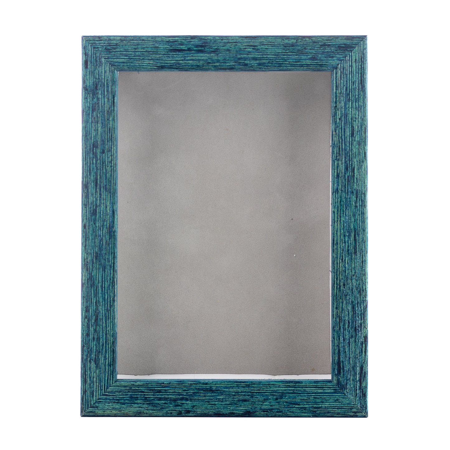 Distressed Blue Shadow Box Frame With Light Grey Acid-Free Suede Backing